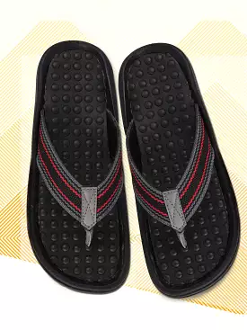 Men Black/Red Casual Slip-On Slippers