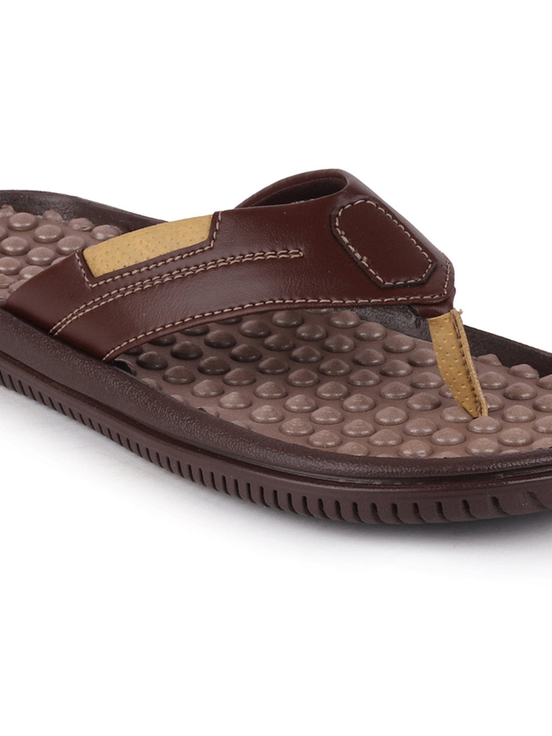 Men Brown Casual Slip-On Slippers