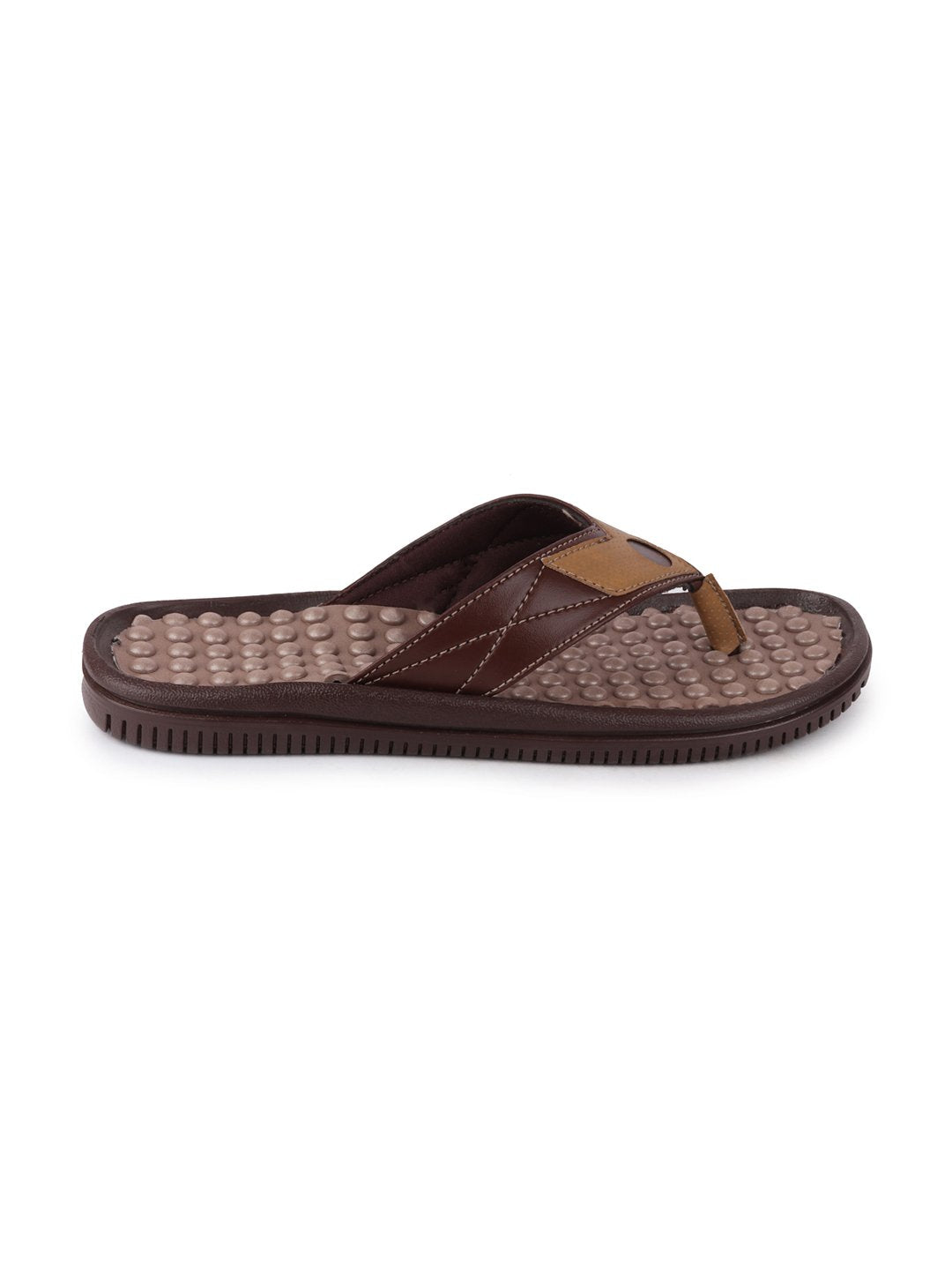 Men Brown/Camel Casual Slip-On Slippers