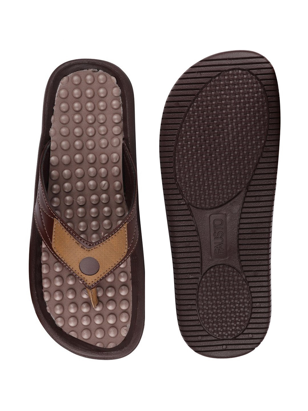 Men Brown/Camel Casual Slip-On Slippers