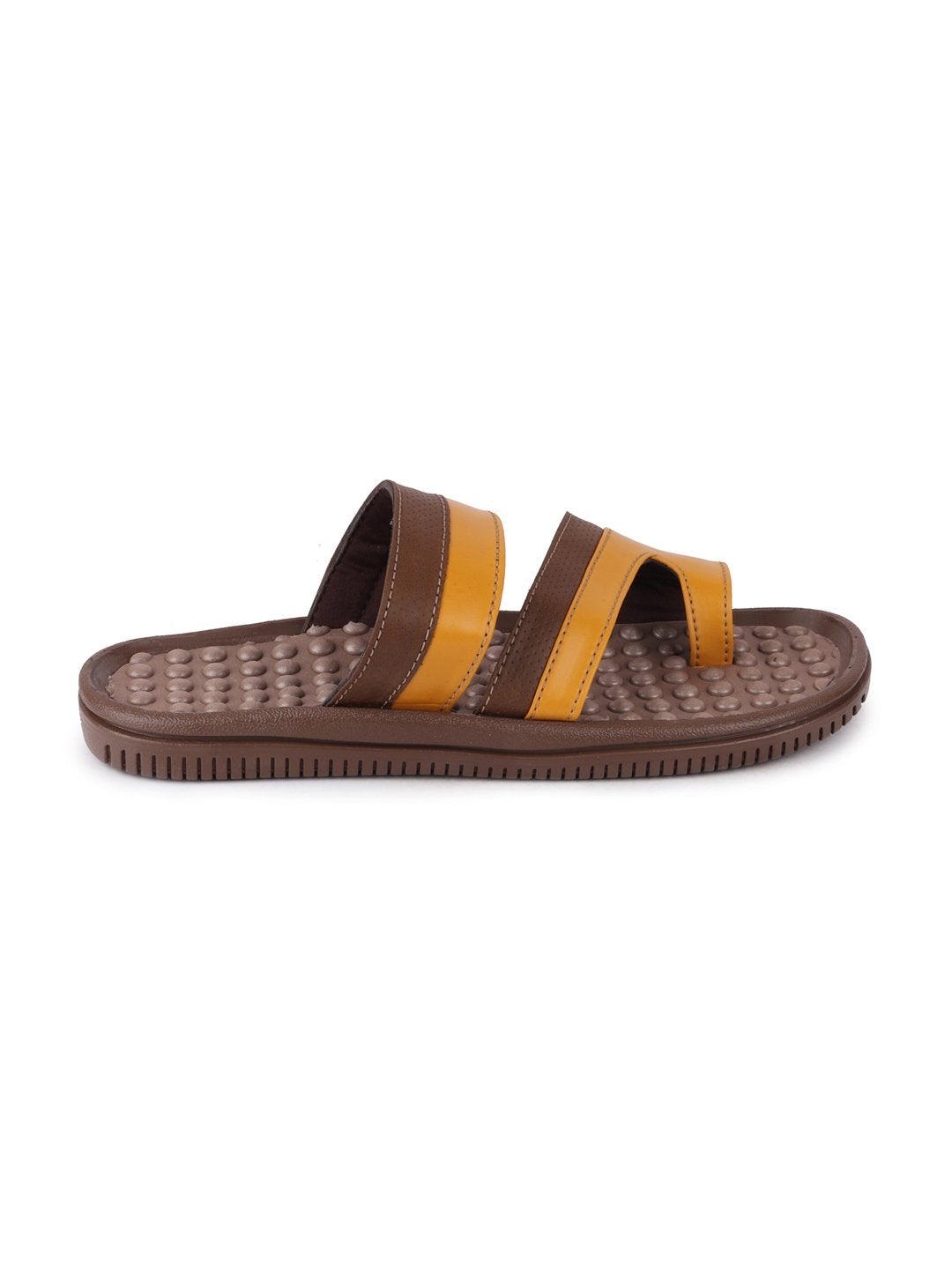 Men Brown/Tan Casual Slip-On Slippers