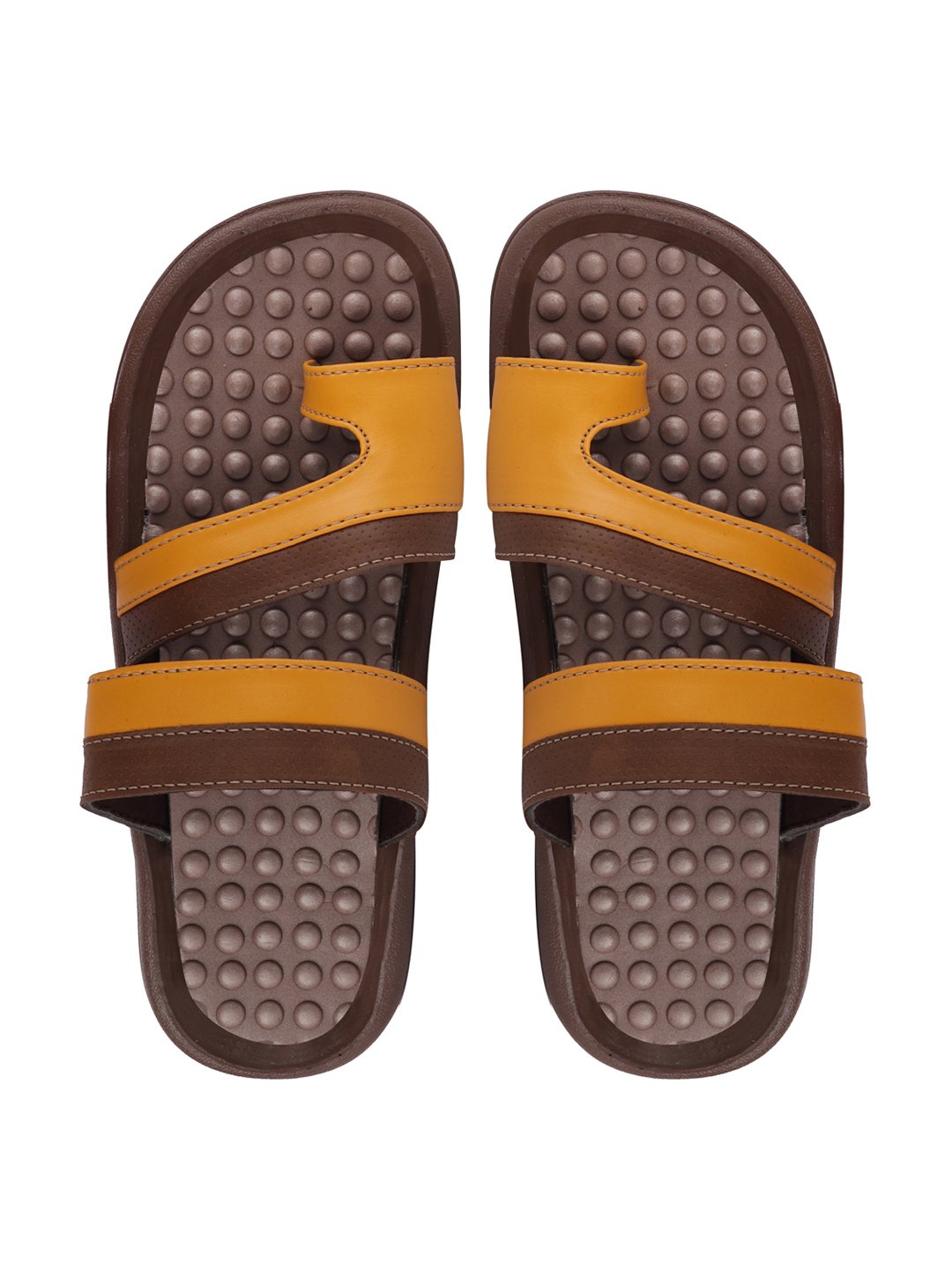 Men Brown/Tan Casual Slip-On Slippers