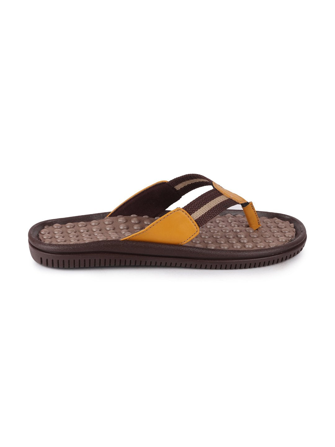 Men Brown/Tan Casual Slip-On Slippers