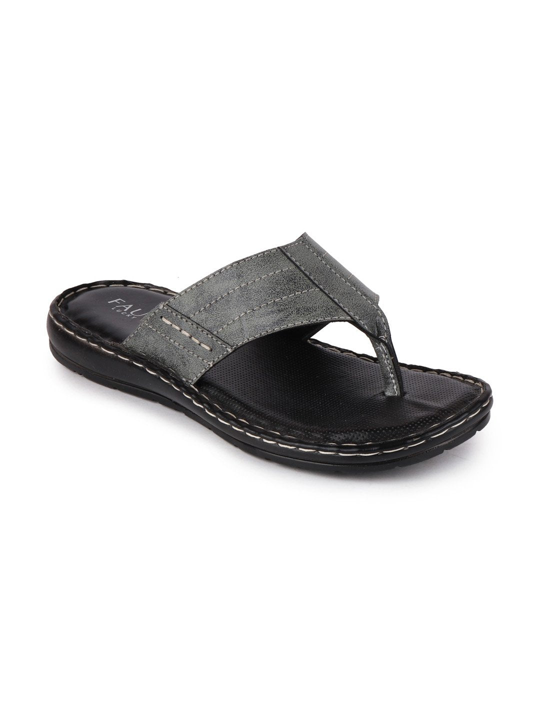 Men Grey Casual Slip-On Slippers