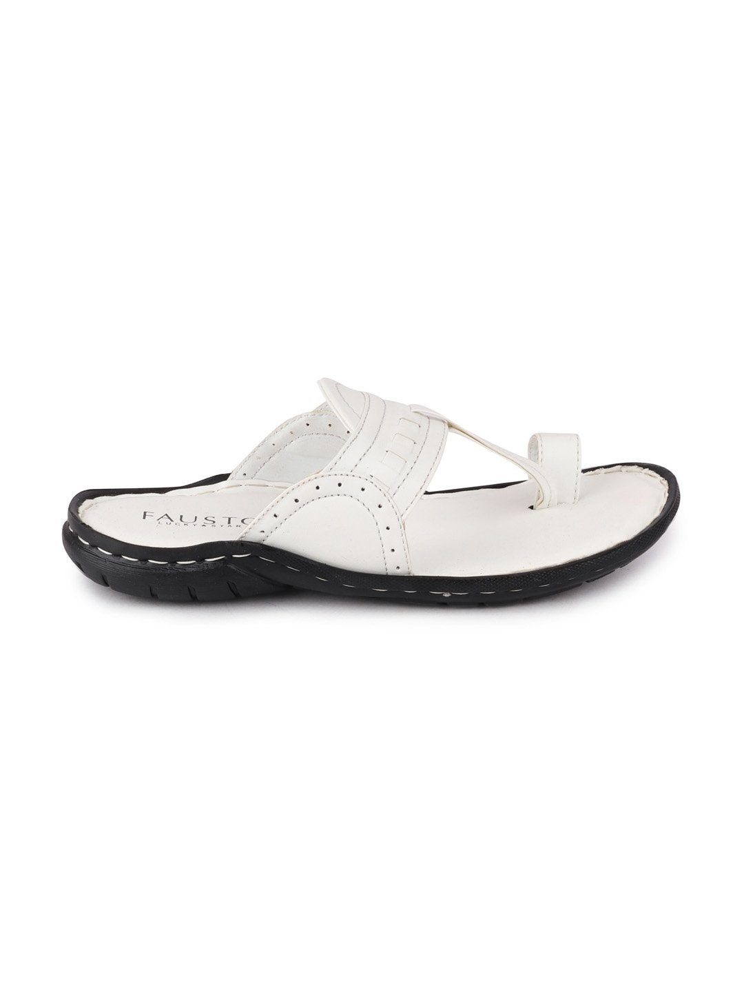 Men White Formal Slip-On Slippers