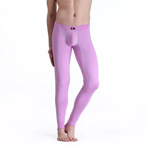 Men's Soft Long Johns Pants Warm Thermal Underwear Low Rise Underpants M L XL SM6