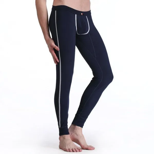 Men's Soft Long Johns Pants Warm Thermal Underwear Low Rise Underpants M L XL SM6