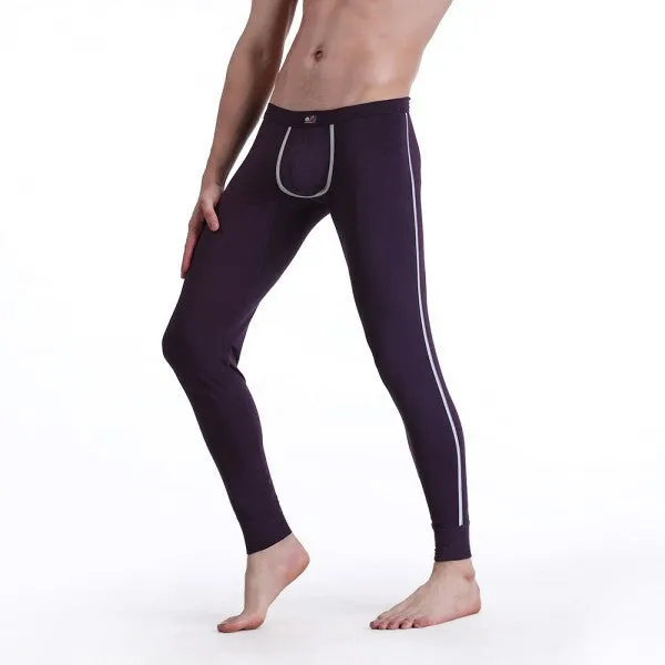 Men's Soft Long Johns Pants Warm Thermal Underwear Low Rise Underpants M L XL SM6