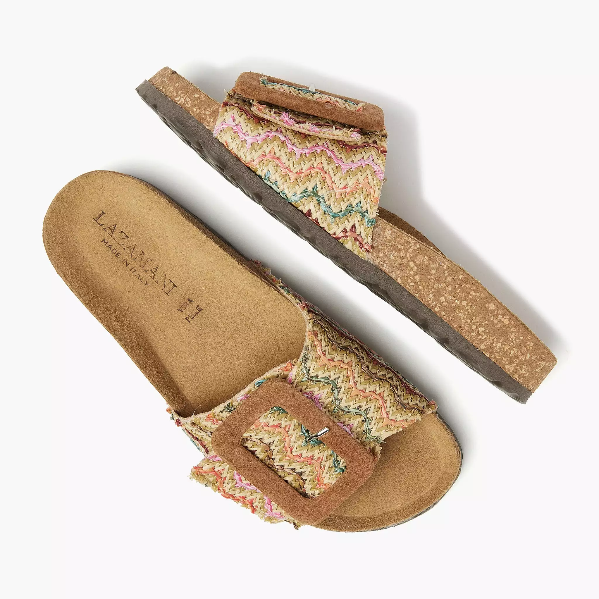 Natalia Raffia Dames Slippers Multi