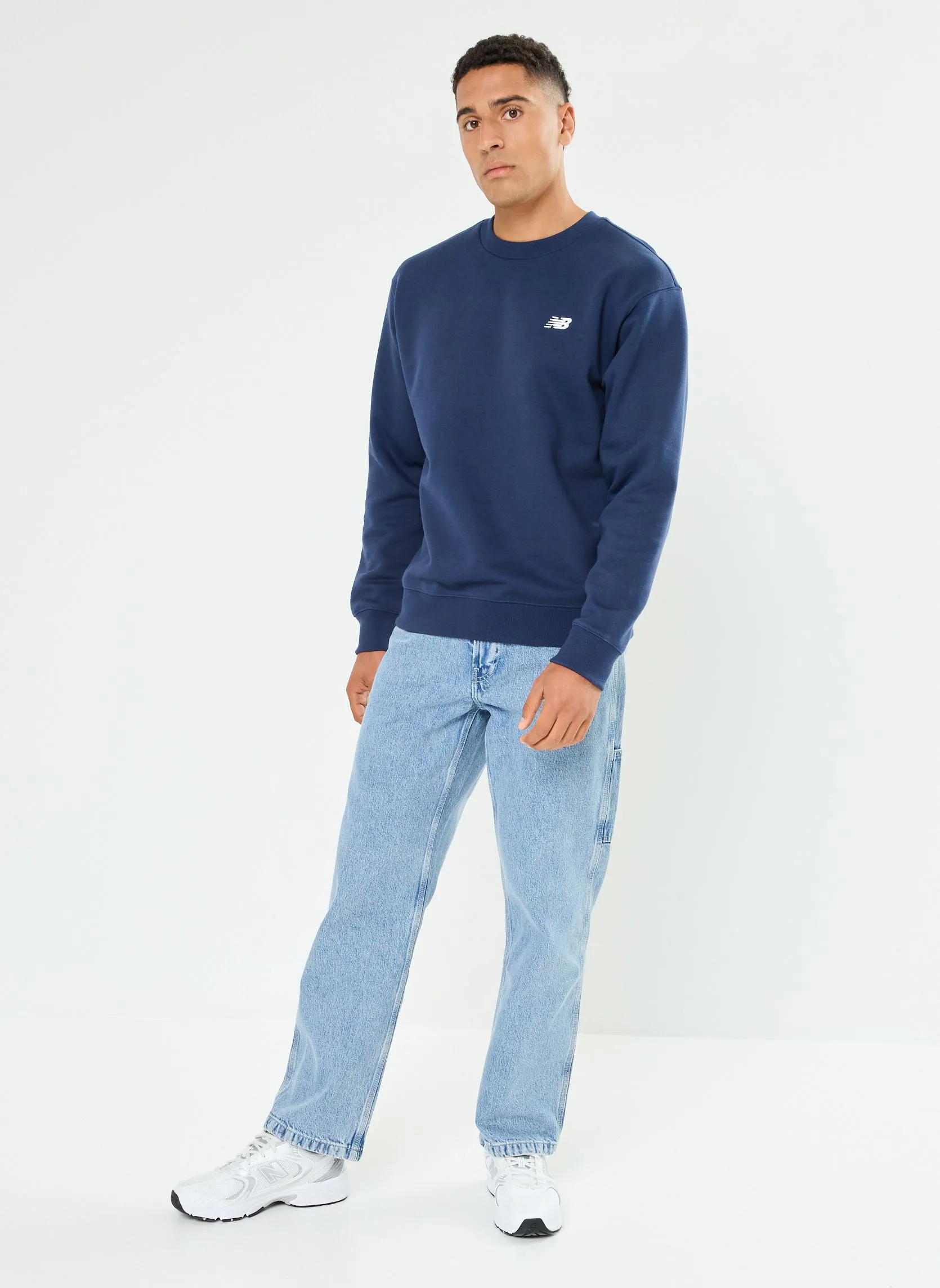 New BalanceSport Essentials Fleece Crew - Azzurro