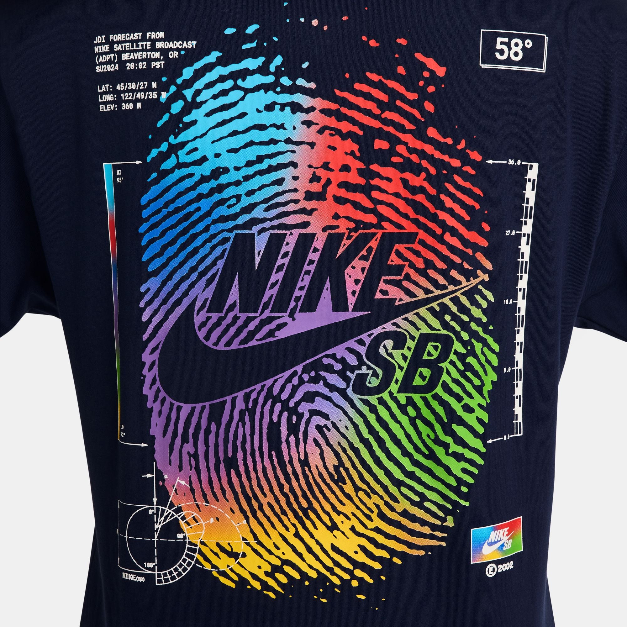 Nike SB Thumbprint Tee Midnight Navy