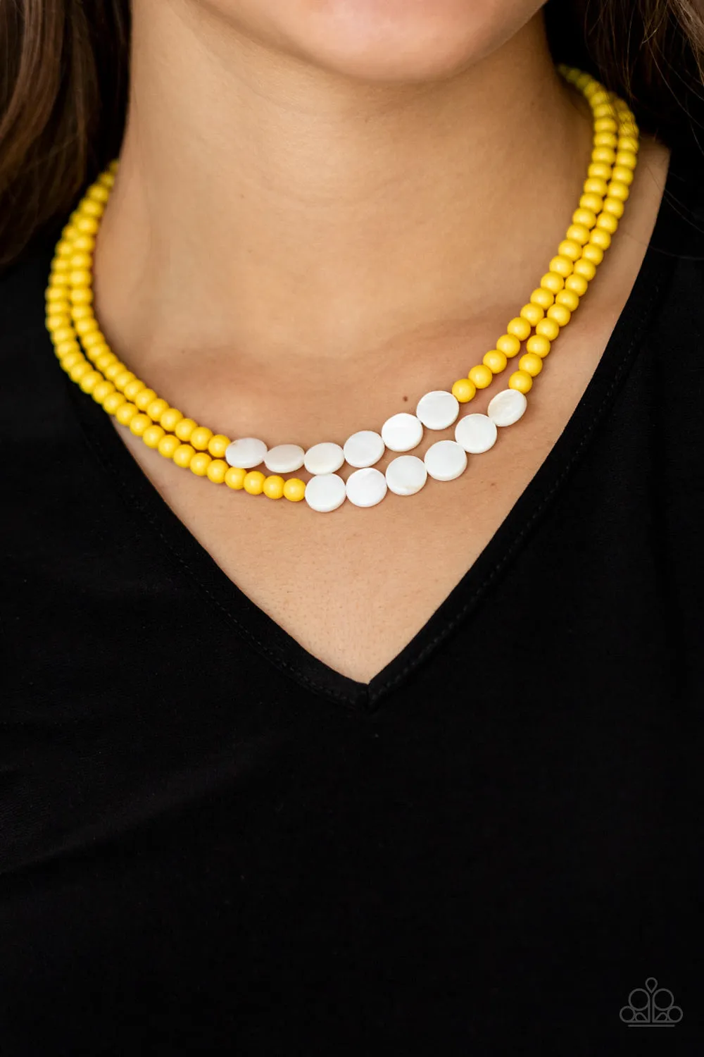 Paparazzi Accessories - Extended STAYCATION - Yellow Necklace