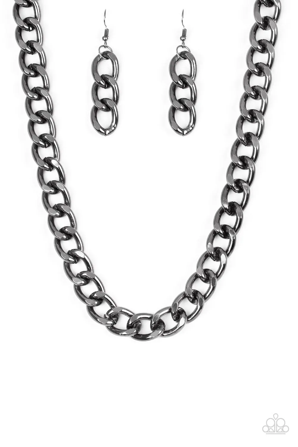 Paparazzi Accessories - Heavyweight Champion - Black Necklace