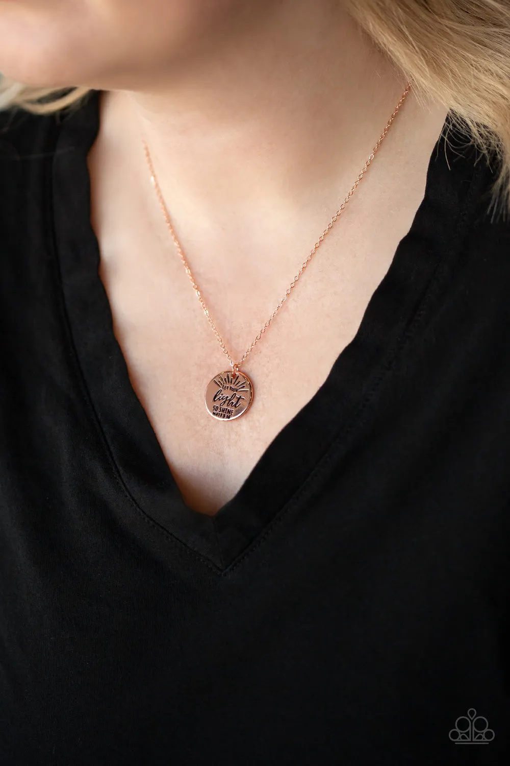 Paparazzi Accessories - Let Your Light So Shine - Copper Necklace