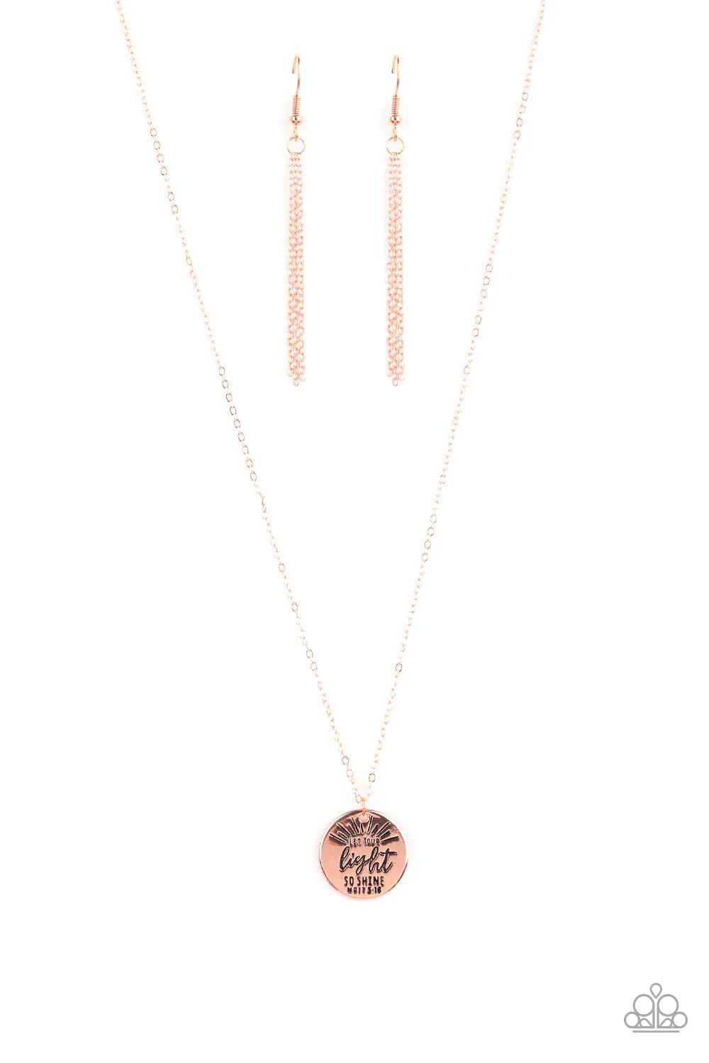 Paparazzi Accessories - Let Your Light So Shine - Copper Necklace