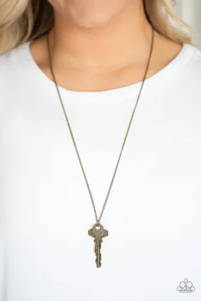 Paparazzi Accessories - The Keynoter - Brass Necklace