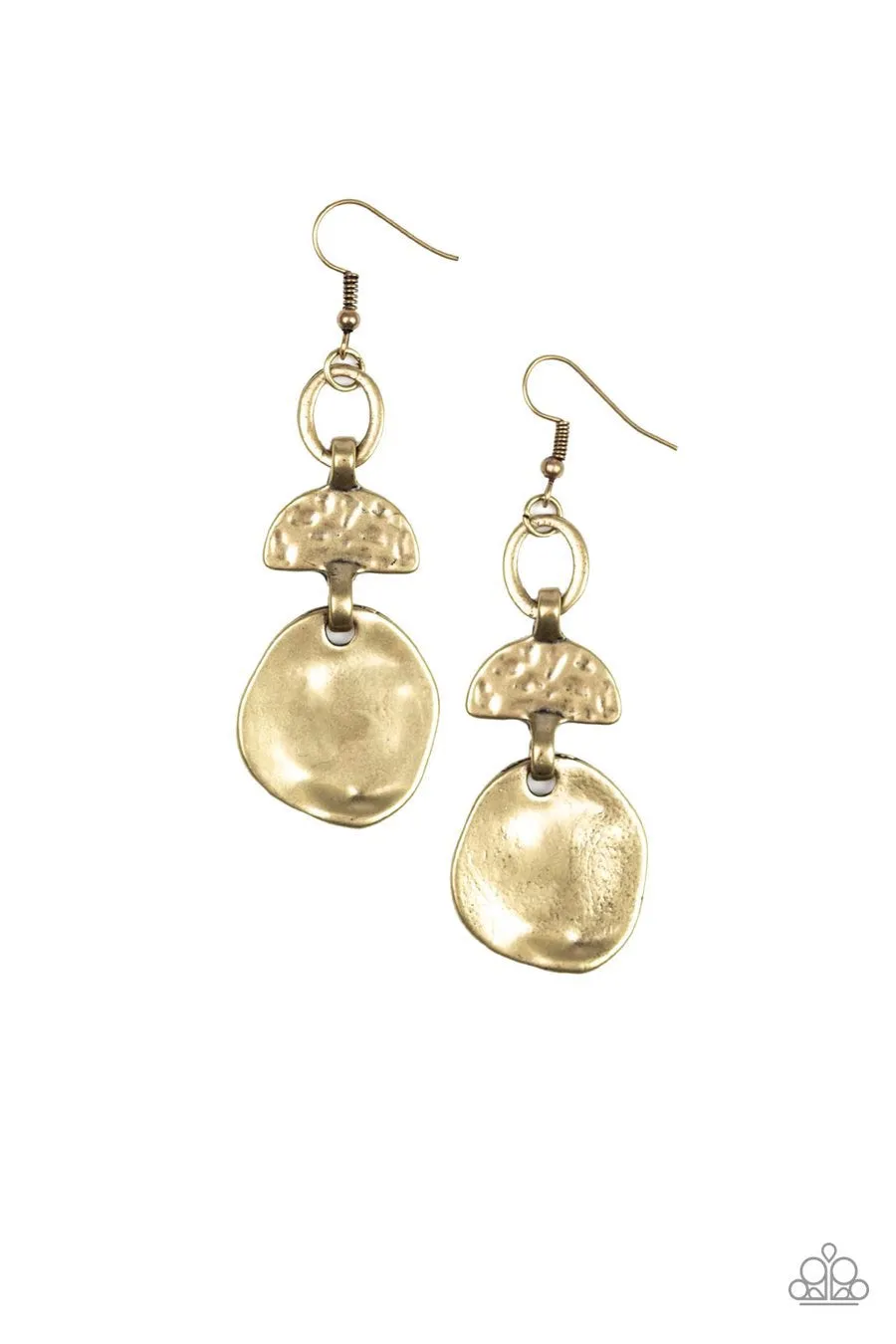 Paparazzi MELTING POT - BRASS EARRINGS