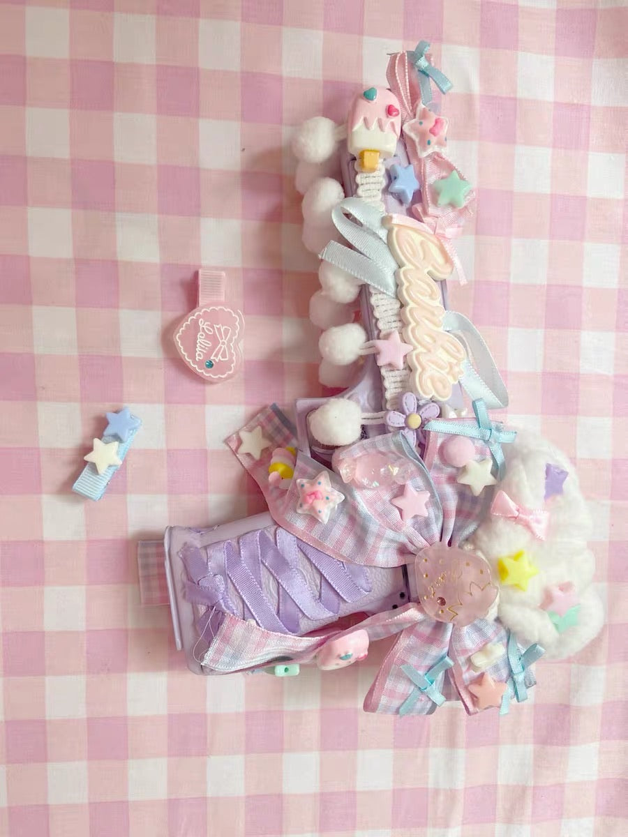 pink handmade Lolita cosplay gun