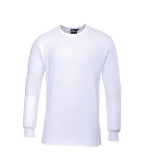 Portwest Mens Thermal Underwear Long Sleeved T-Shirt (B123) (White) - UTRW1016