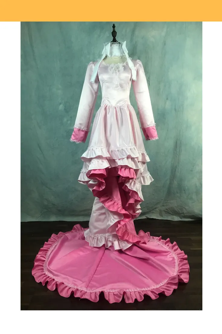 Puella Magi Madoka Ultimate Satin With Extended Train Cosplay Costume