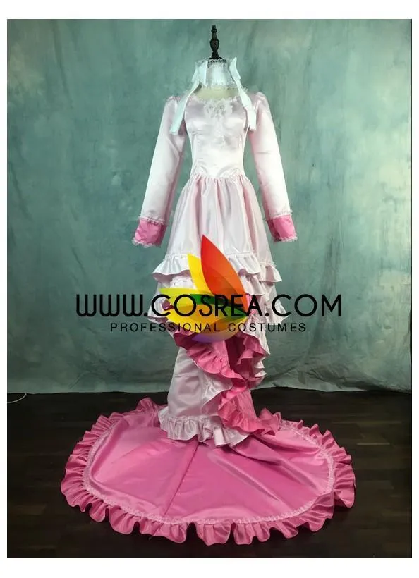 Puella Magi Madoka Ultimate Satin With Extended Train Cosplay Costume