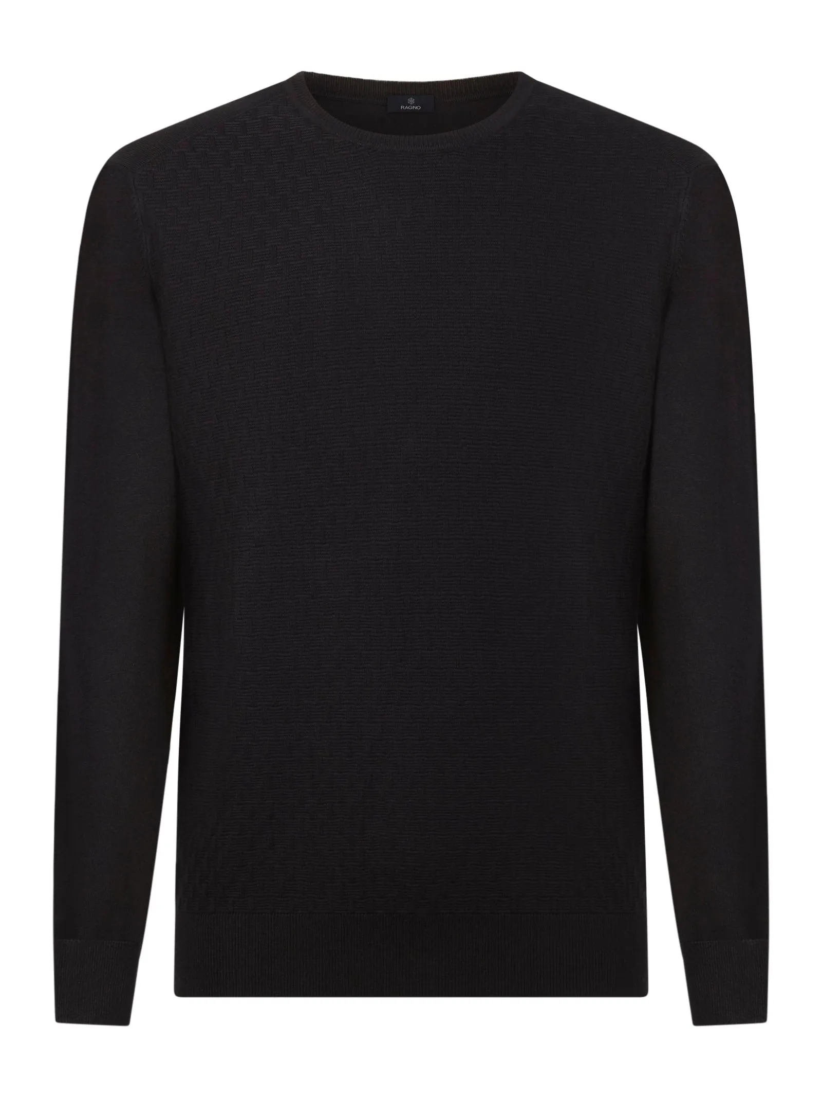 Pull girocollo in filato Winter Basic - Nero