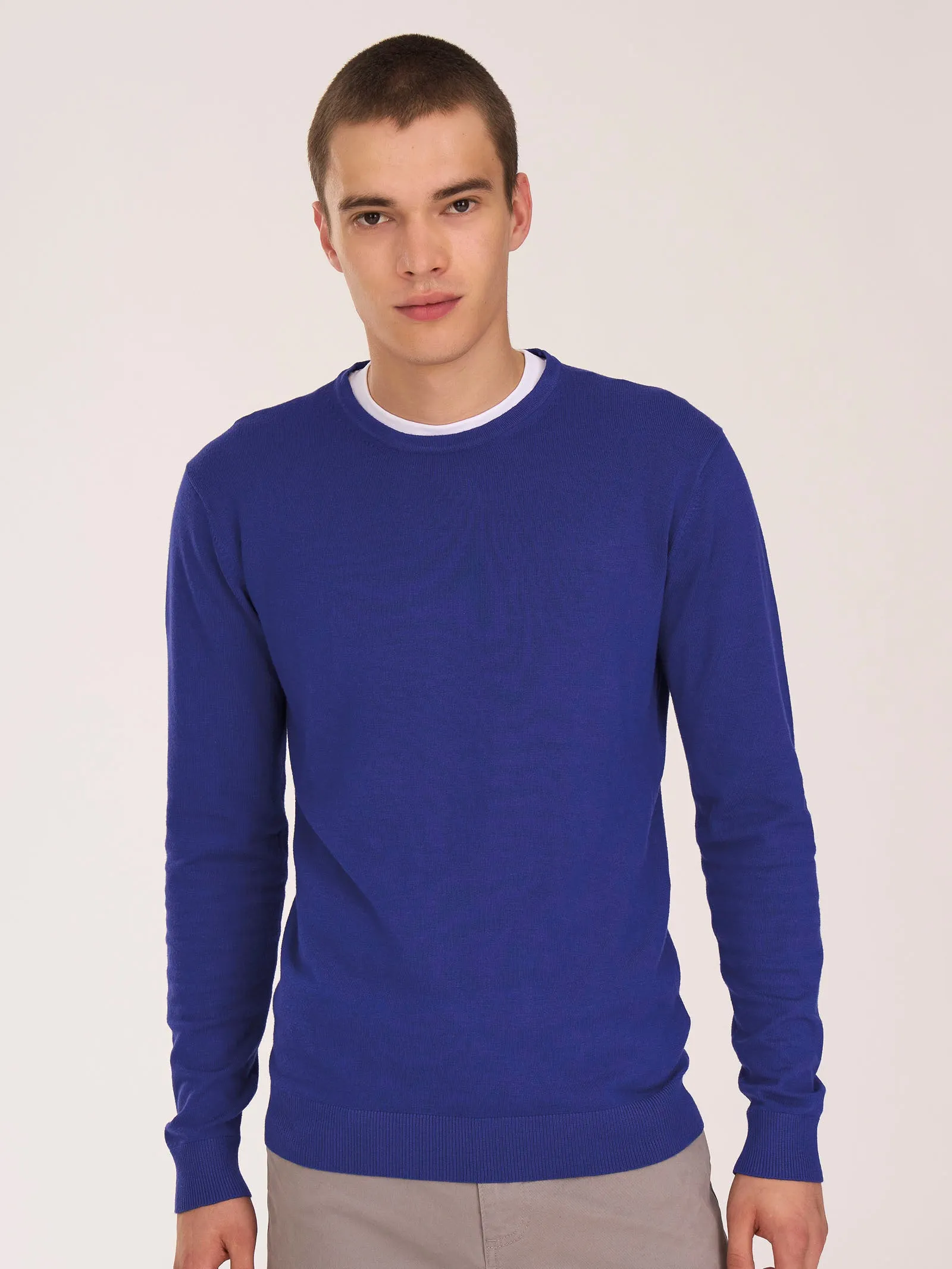 Pull girocollo in filato Winter Basic - Sunset Purple