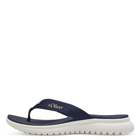 S Oliver Wedge Flip Flop Navy