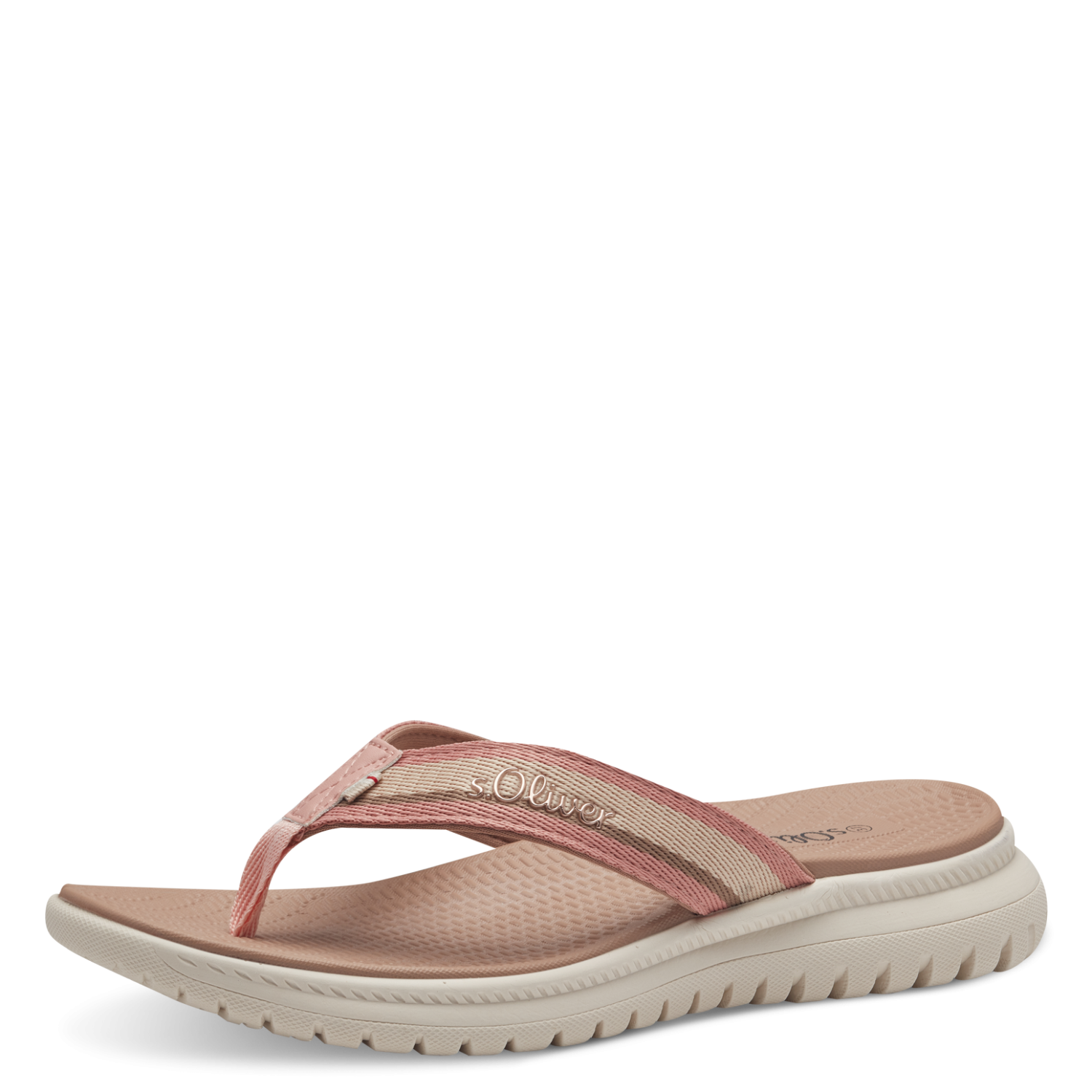 S Oliver Wedge Flip Flop Rose