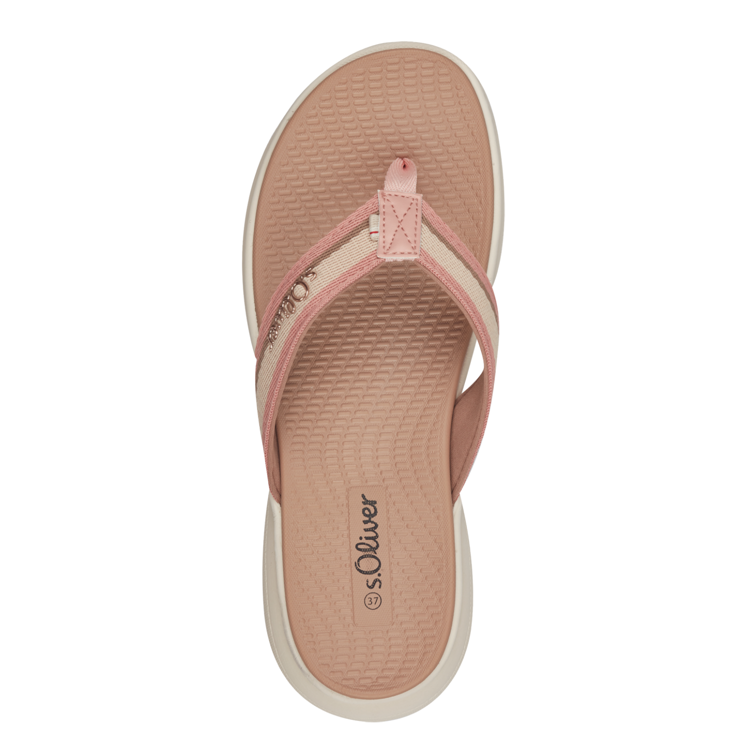 S Oliver Wedge Flip Flop Rose