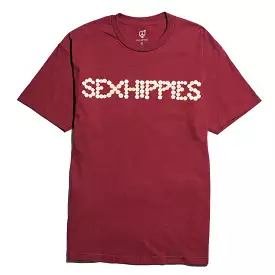 SexHippies Daisy OG Logo Tee Burgundy