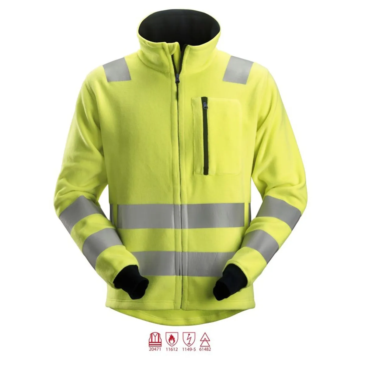 Snickers 2860 ProtectWork FleeceJacket, Class 3 - High Vis Yellow