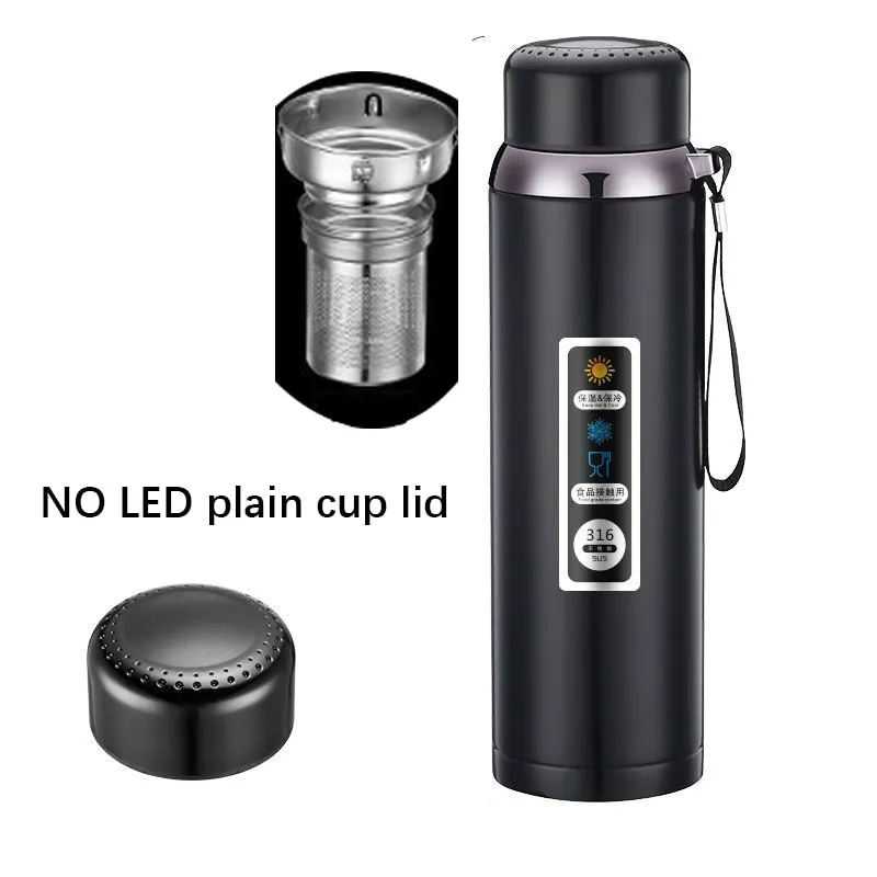 Stainless Steel Thermos LED Temperature Display Large Capacity