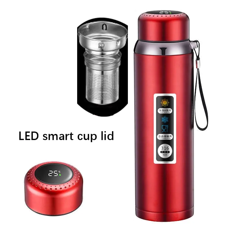 Stainless Steel Thermos LED Temperature Display Large Capacity