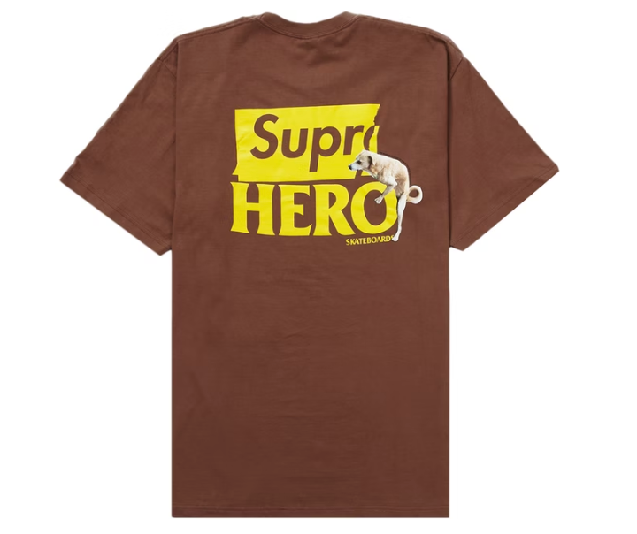 Supreme ANTIHERO Dog Tee Brown