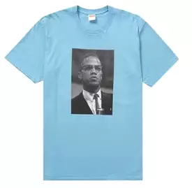 Supreme Roy DeCarava Malcolm X Tee Light Slate