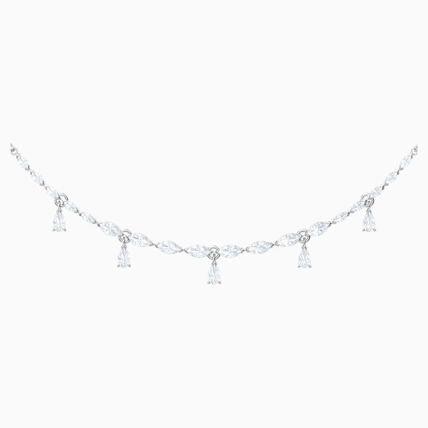 Swarovski Crystal Jewelry LOUISON NECKLACE, White, Rhodium - 5419242