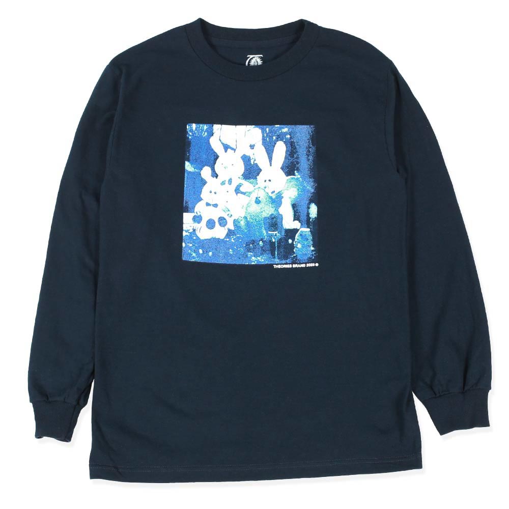 Theories Cyanotype LS Tee Navy