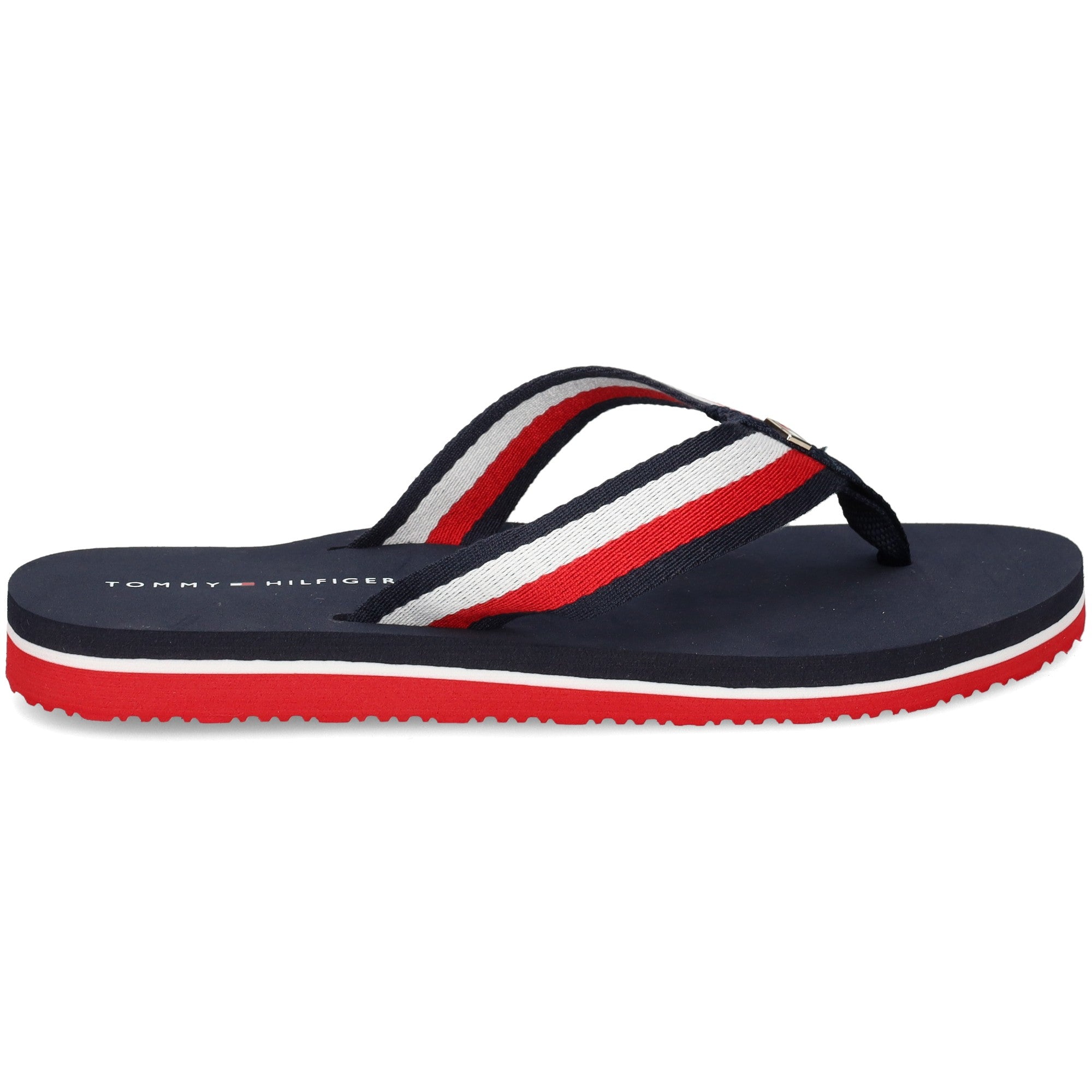 TOMMY HILFIGER Corporate Beach Sandal Navy/Red/White