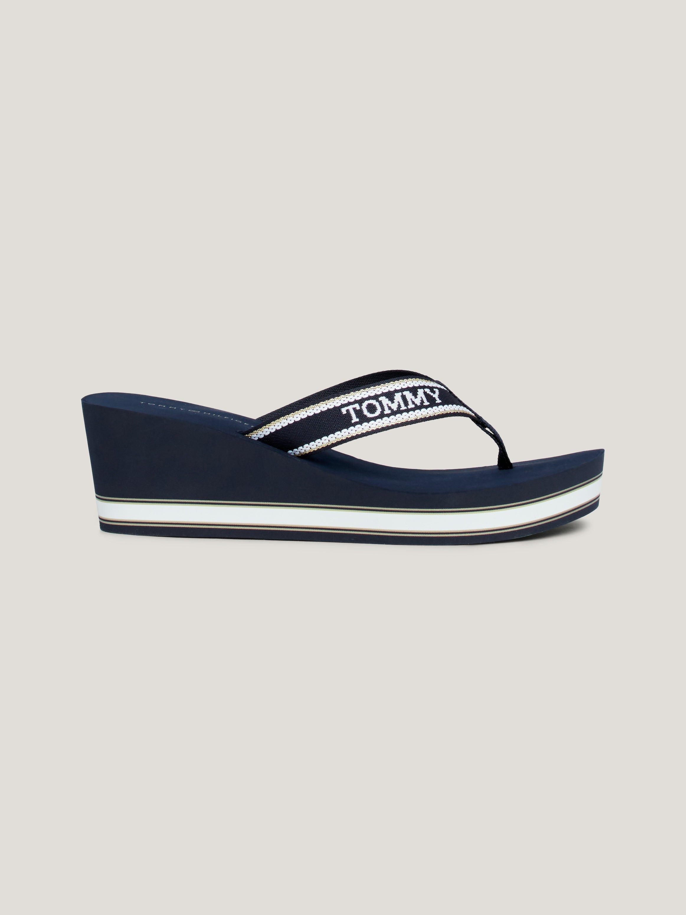 TOMMY HILFIGER High Wedge Flip Flop Navy