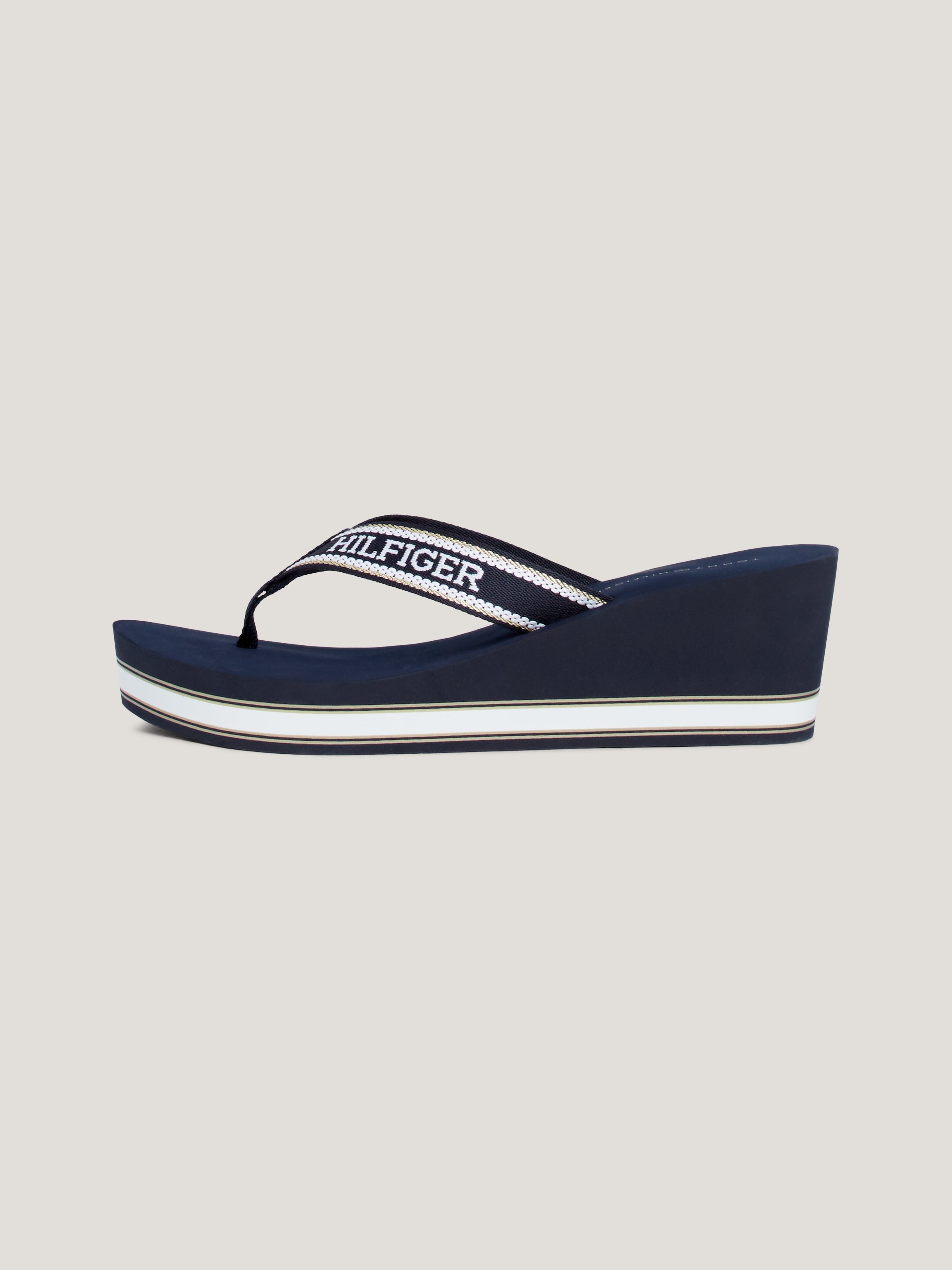 TOMMY HILFIGER High Wedge Flip Flop Navy