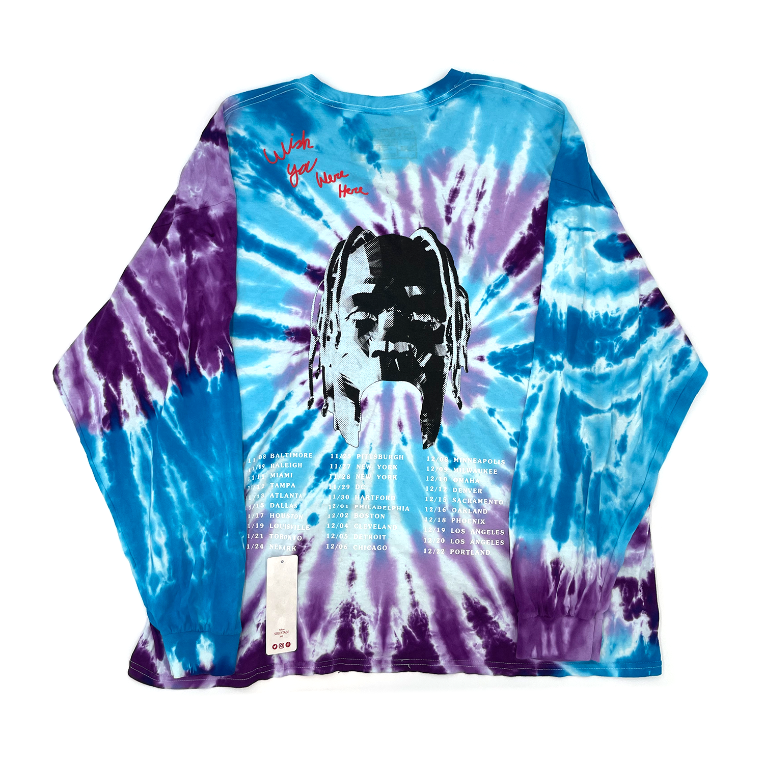 Travis Scott Astroworld Long Sleeve Tie Dye Tee