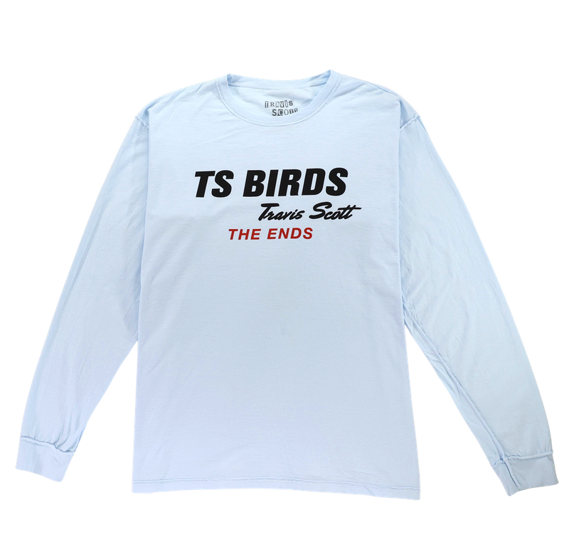 Travis Scott Birds The Ends Long Sleeve Tee Blue