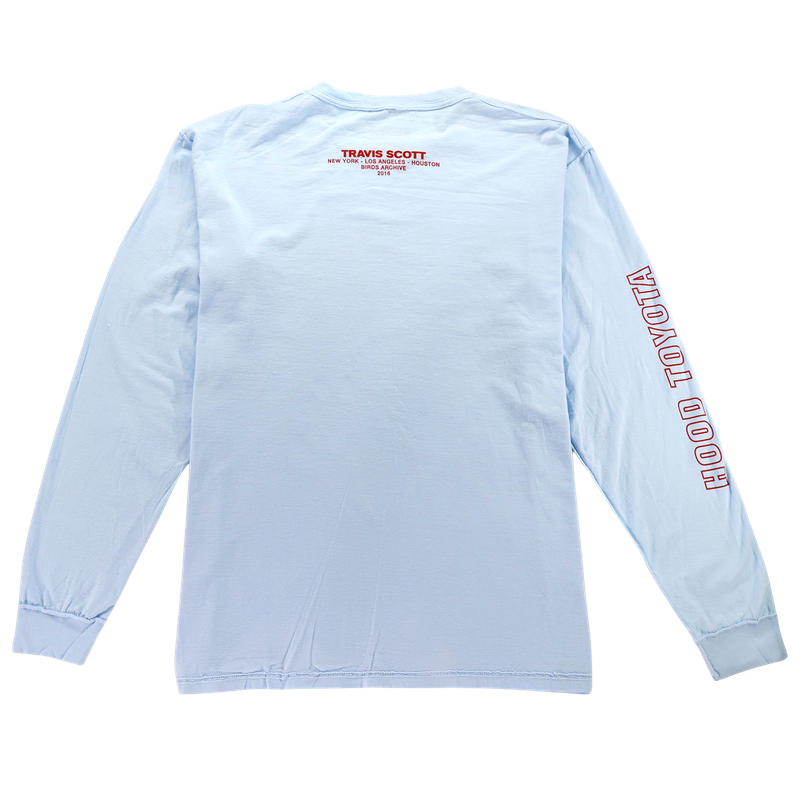 Travis Scott Birds The Ends Long Sleeve Tee Blue