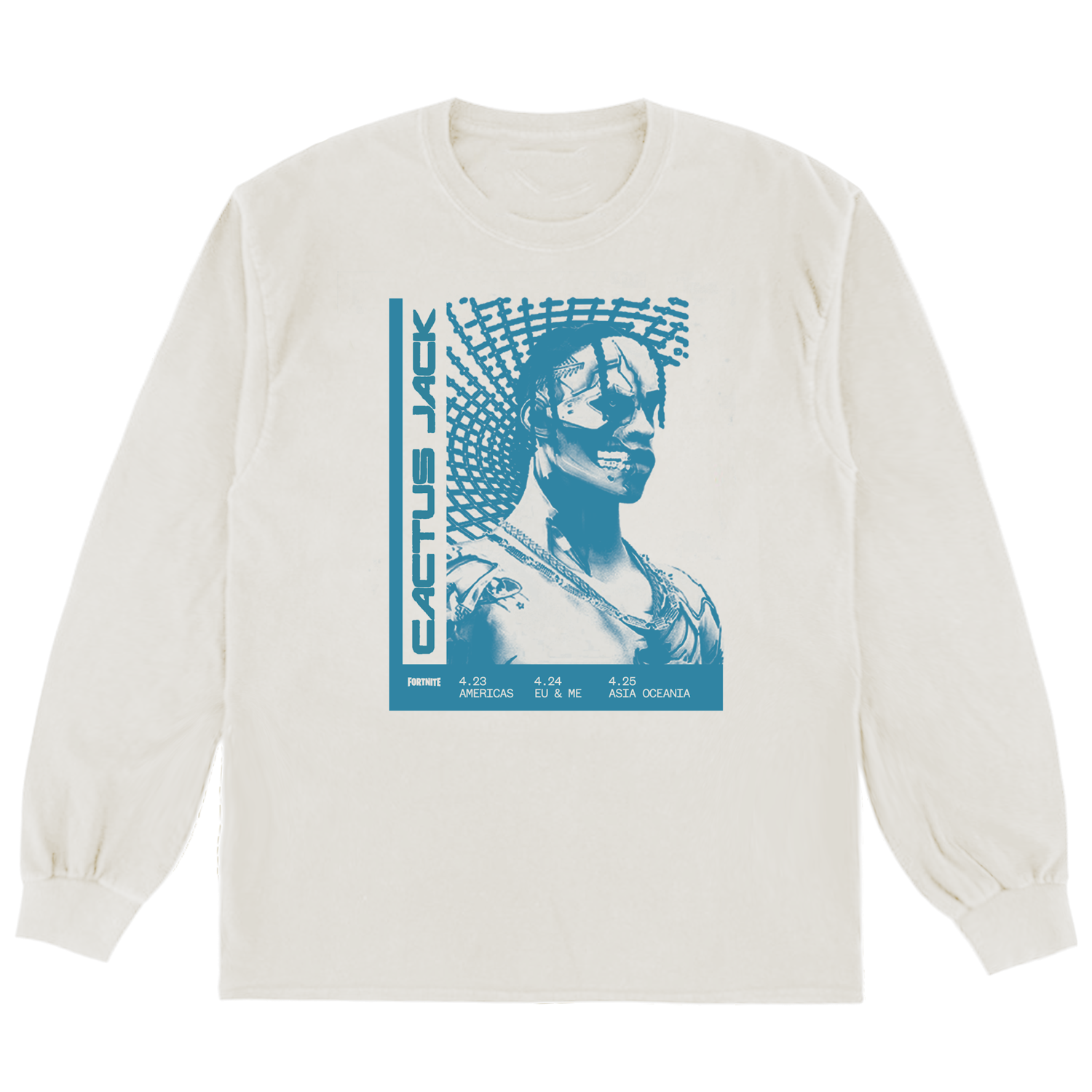 Travis Scott T-3500 Repeat L/S Tee White