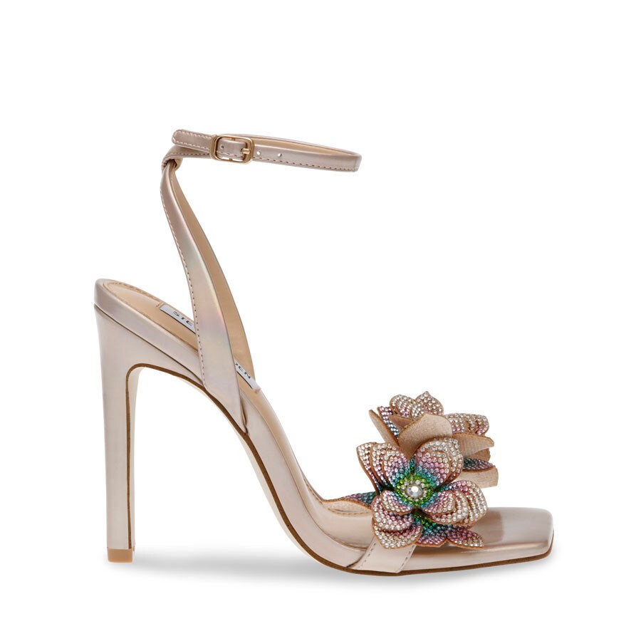 Ulyana Rainbow Metallic Floral Heel Sandal