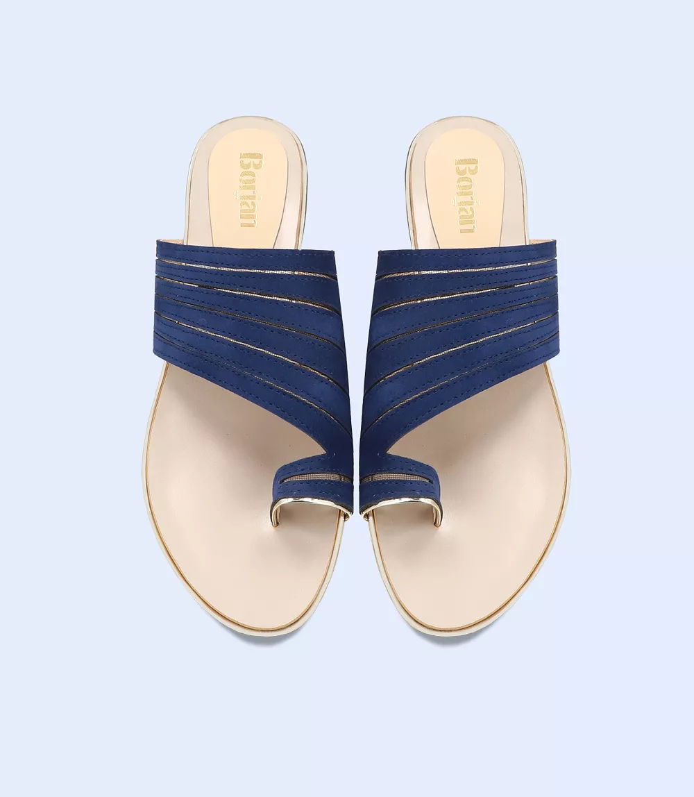 W7865-NAVY-Women Casual Chappal