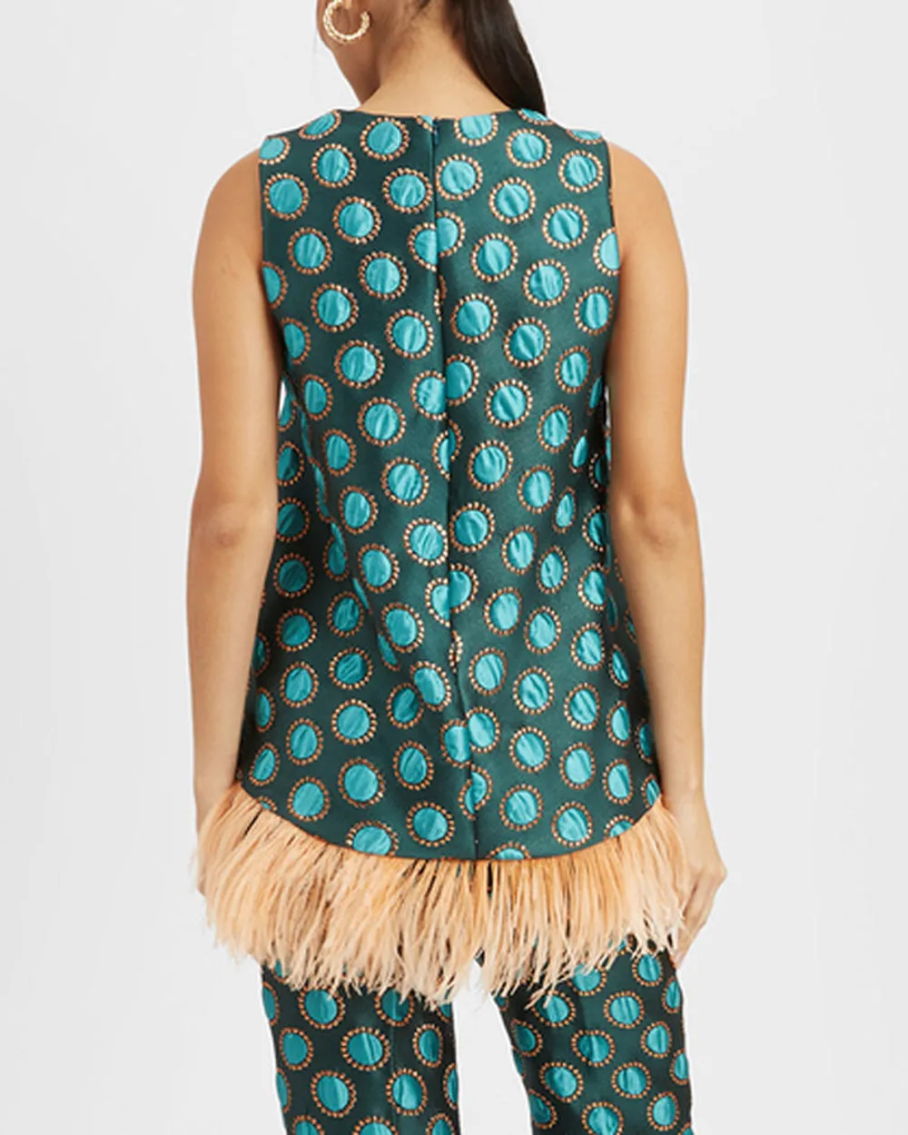 Winter Sun Jacquard Feather La Scala Top