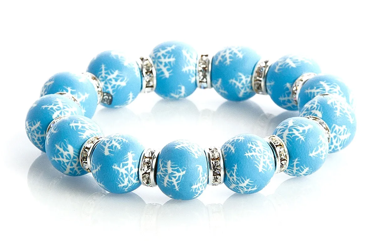 Winter Wonderland Large Bead Swarovski Crystal Bracelet