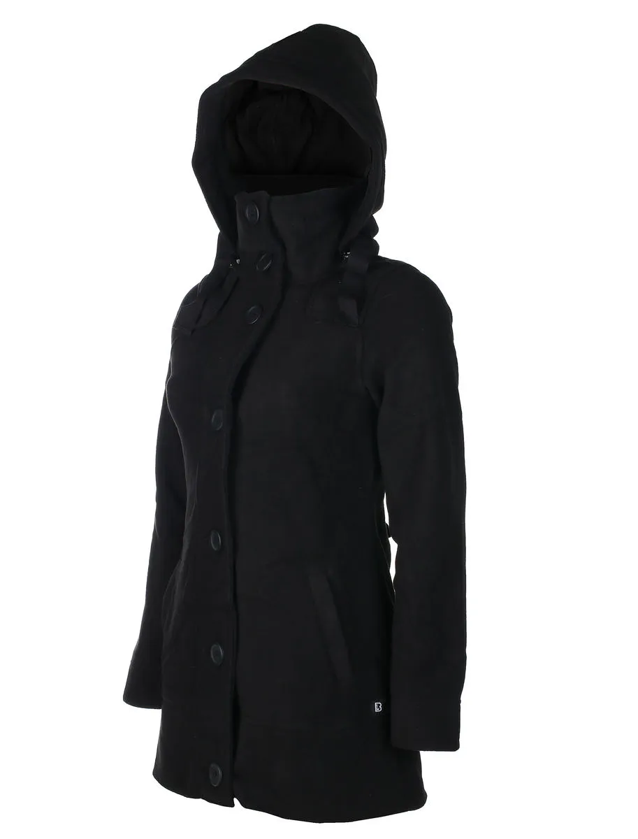 Women's coat BRANDIT - Square Fleecejacket - 9628-black  -  Metal-shop